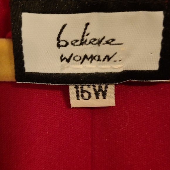 Believe Women Sz 16W Red Dress - Picture 3 of 4